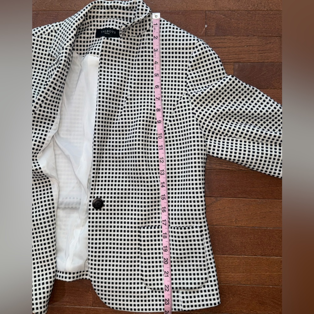 Talbots Single Button Blazer Jacket Classic Black… - image 6